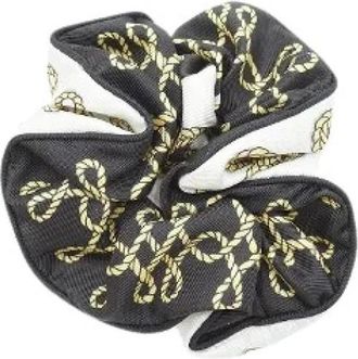 Herm&egrave;s Pre-owned Chouchou Haarstrik Zwarte Zijde - Dames - Vintage Accessoires - Veelkleurig - ONE Size - Vintage