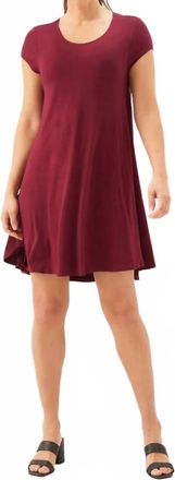 Karen Kane Maggie Trapeze Mini Dress In Burgundy