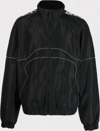 Off-white Mens Piping Logo Track Jacket Black - Size Medium