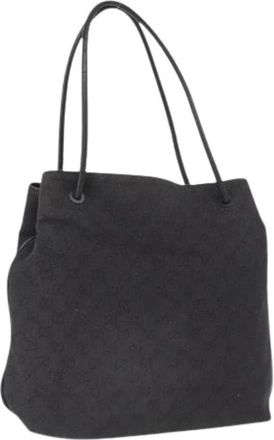 Gucci Pre-owned Shoulder Bags, female, Black, Size: ONE SIZE Pre-owned Canvas Shoulder Bag