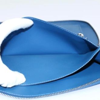 Louis Vuitton Pre-owned Wallets, female, Blue, Size: ONE SIZE Pre-owned Leather Clutch
