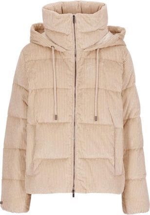 PESERICO Chaqueta Acolchada de Plumas con Capucha - Jackets - Mujer - Beige - XS