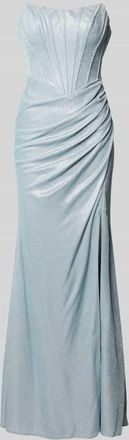 Unique Slim Fit Abendkleid in Glitzer-Optik in Hellblau, Gr&ouml;&szlig;e 32