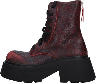 Vic Mati&eacute; Laarzen Bordeaux - Dames - Veterlaarzen - Bruin - 41 EU - Leer - Schoenen