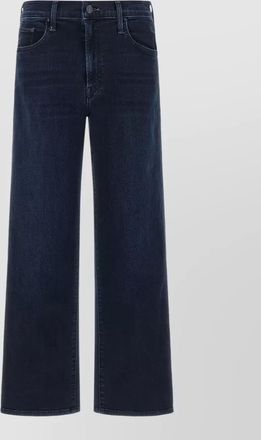 Mother denim mid-rise straight-leg ankle jeans