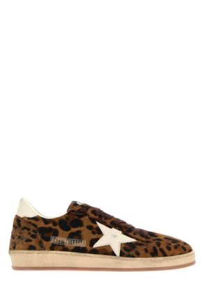 Golden Goose Brown Animal Print Sneakers
