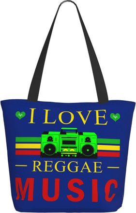 AOOEDM Love Reggae Music Ladies Shopping Bag 13x11x7in.The Perfect ValentineS Day Gift.It Is The Best ValentineS Day Gift For Mom, Daughter, Wife,Etc