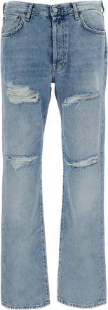 Acne Studios Sky Blue Relaxed Fit Distressed Jeans