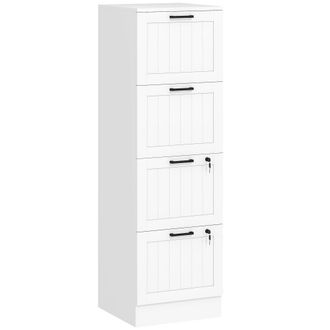 HOMCOM Cajonera de oficina 40x40x131 cm blanco