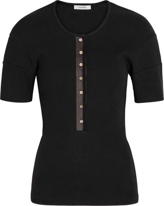 Christophe Lemaire Ribbed Cotton-blend top - Black - S (UK8-10 / S)