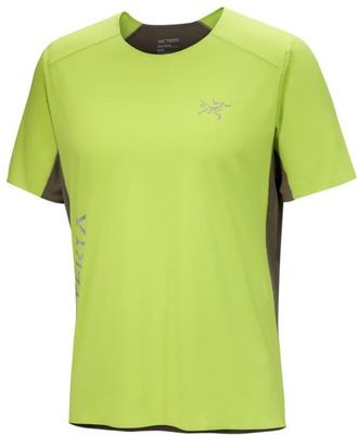 Arc'teryx Norvan Downword Logo S/S Laufshirt f&uuml;r Herren | gr&uuml;n