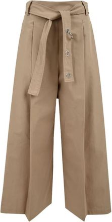 Beatrice .B Beige Broek voor Dames - Dames - Wijde Broeken - Beige - M - Broeken
