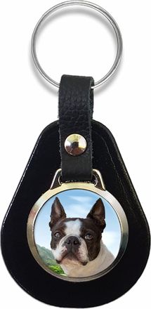 Generic Boston Terrier Keyring Dog Key Fob Birthday Gift R178