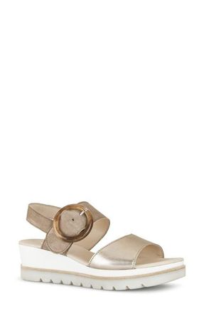 Gabor Strappy Wedge Sandal in Puder at Nordstrom, Size 9Us