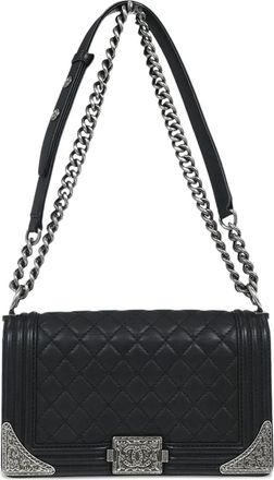 Chanel Borsa a spalla Boy Chanel media 2014 - Nero