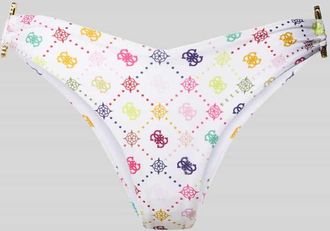 Guess Bikini-Slip im Allover-Look Modell INES BRAZILIAN in Weiss, Gr&ouml;&szlig;e XL