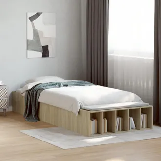 vidaXL Estructura De Cama Madera De Ingenier&iacute;a Roble Sonoma 100x200 Cm Vidaxl