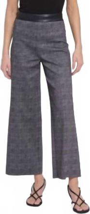 Lyss&eacute; Womens Denver High Waist Plaid Pants In Charcoal