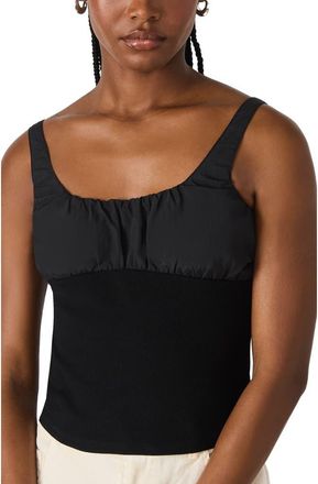 Steve Madden Luana Contrast Tank in Black Onyx at Nordstrom, Size X-Small