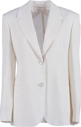 Max Mara Giacca Bello - Dames - Blazers - Beige - S - Leer - Jassen