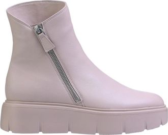 H&ouml;gl Beige Travis Enkellaarzen - Dames - Enkellaarsjes - Beige - 40 EU - Schoenen
