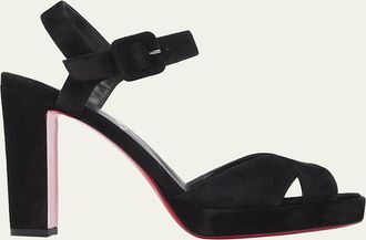 Christian Louboutin 100mm Cora Suede Platform Sandals