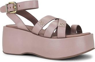 Free People Womens Hazel Flatform Sandal In Ember