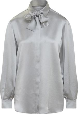 Alberta Ferretti Long Sleeved Silk Shirt - Dames - Overhemden - Grijs - XL - Overhemden