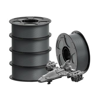 OEM Filamento Para Impresora 3d, 1,75 Mm De Di&aacute;metro, Material Petg Duradero, 5 Kg, Gris Texturizado
