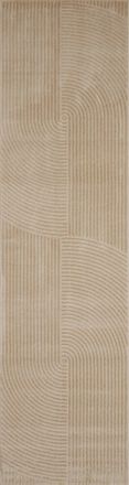 Nazar Rugs Alfombra beige en relieve - 80x300