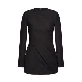 Valentino Crepe Couture Short Dress - Blouses & Shirts - Mujer - Negro - S