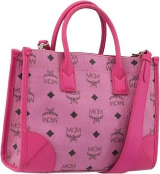 MCM Pre-owned Hand Bag - Dames - Vintage Handtas - Roze - ONE Size - Leer - Vintage