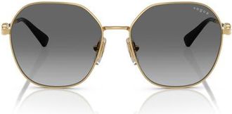 Vogue Eyewear 55mm Gradient Irregular Sunglasses in Gold at Nordstrom