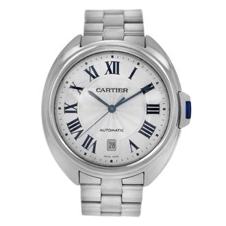 Cartier Pre-owned Cartier Cle De Cartier Automatic Silver Dial Mens Watch WSCL0007