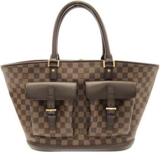 Louis Vuitton Pre-owned Tote Bags, female, Brown, Size: ONE SIZE Pre-owned Canvas Tote Bag
