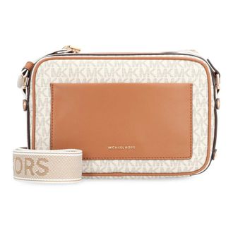 Michael Kors Cross Body Bags, female, Beige, ONE SIZE, Maeve Large Signature Logo Crossbody Bag