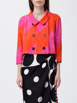 Dries Van Noten Trench a doppiopetto in misto cotone Dries Van Noten