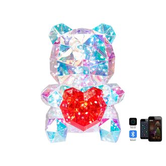 Beliani Beliani - Decoraci&oacute;n Led Inteligente Osito Hologr&aacute;fico Rgb Usb Multicolor Rigel