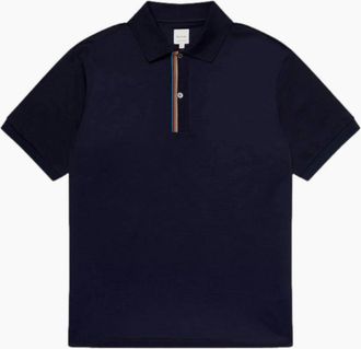 Paul Smith Mens Paul Smith Striped Placket Polo Shirt 49 DK NAVY - Black - Size: 42
