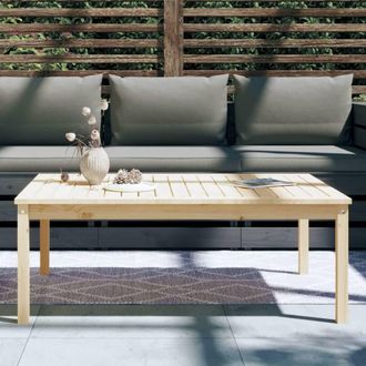 Berkfield Home Garden Table 121x82.5x45 cm Solid Wood Pine in Light Tan