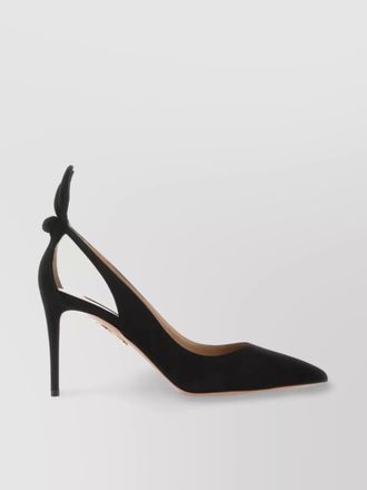 Aquazzura suede bow tie 85 pumps