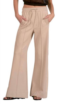 Elan Wide-Leg Track Pants In Beigenat