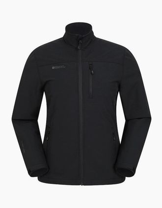 Mountain Warehouse Mens Mountain Warehouse Mens Grasmere Soft Shell Jacket - Black - Size: 38/Regular
