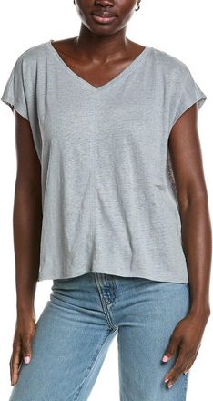 Eileen Fisher V-Neck Square Linen T-Shirt
