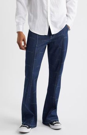 Honor The Gift Print Riding Flare Jeans in Indigo at Nordstrom Rack, Size 28