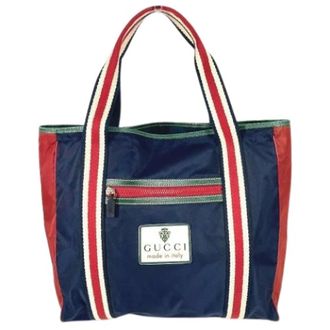Gucci Vintage, unisex, Veelkleurig, ONE Size, Nylon, Pre-owned Vintage Nylon Tote Bag