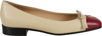Valentino Garavani Yellow Leather Ballet Flats