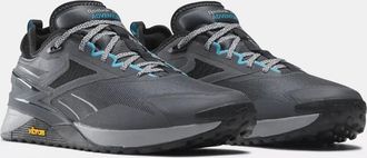 Reebok Mens Nano X3 Adv Round Toe Flat Heel Sneakers in Purgry/Cblack - Black - Size UK 9.5