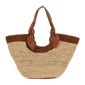 Hereu Shopping Bags, female, Beige, ONE SIZE, Straw Tote Bag