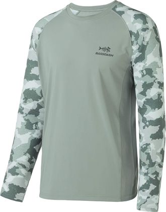 Bassdash UPF 50 Fishing Tee for Men Camo Long Sleeve Shirt Quick Dry Sweatshirts